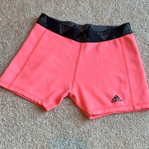 Adidas Techfit Compression Shorts Neon Pink Girls XL (16) Fits Women’s Small